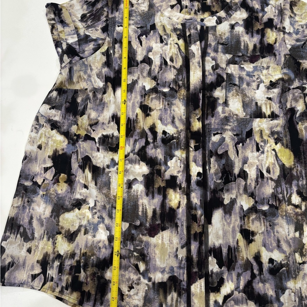 Simply Vera Vera Wang Multicolor Abstract Blouse XL Mint condition - Picture 3 of 12